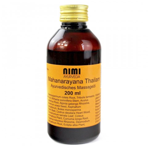 Relaxing massage oil Mahanarayana Thailam, Nimi Ayurveda, 200 ml