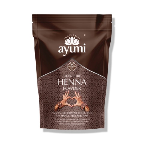 Chna Mendhi powder for body drawing and hair Pure Henna, Ayumi, 200g