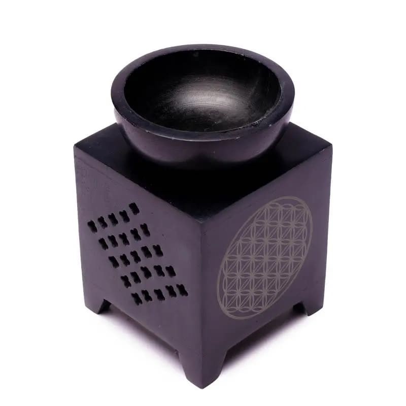 Essential Oil Soapstone Vaporizer Flower of Life