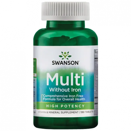 Super Multivitamin and Mineral Complex without Iron, Swanson, 1500mg, 130 tablets