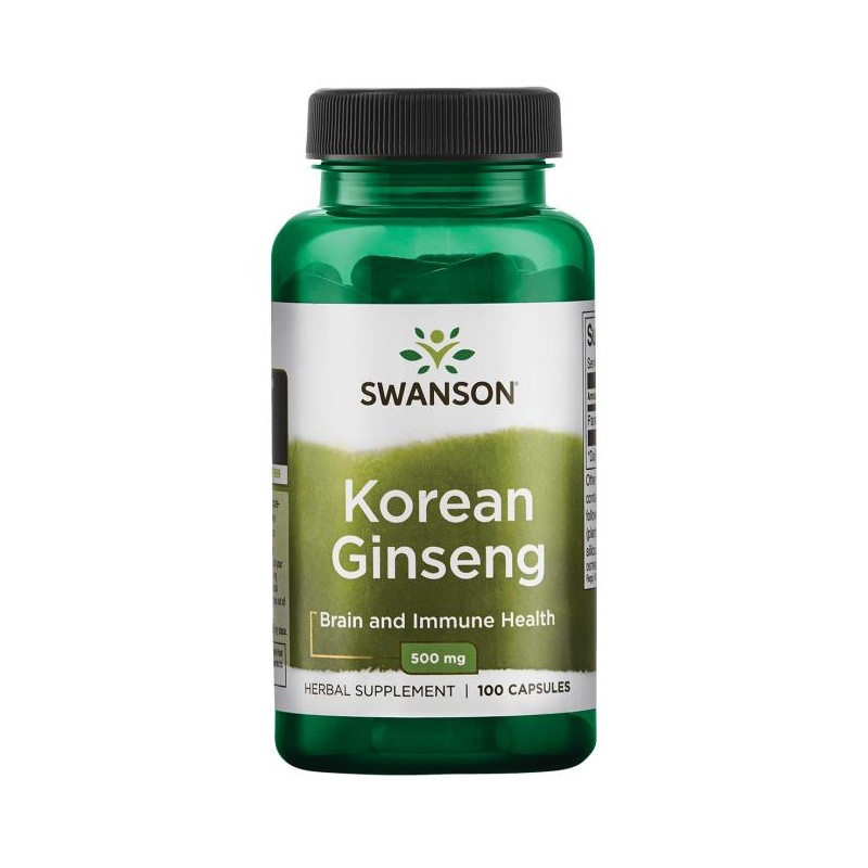 Корейский женьшень Korean Ginseng, Swanson, 500 мг, 100 капсул